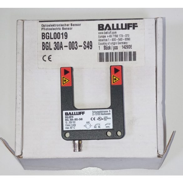 Balluff BGL 30A-003-S49 villás fénysorompó optoérzékelő