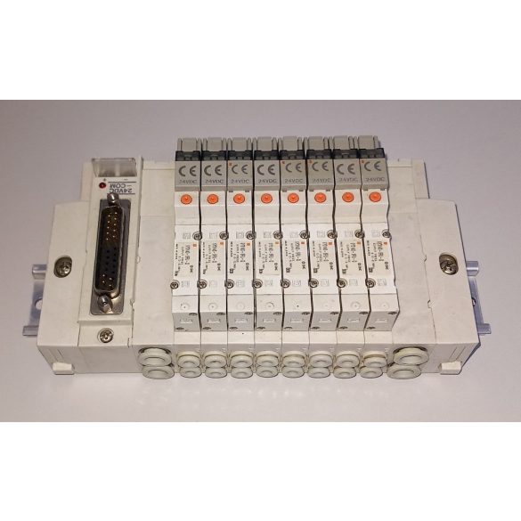SMC SS5Y3-45NF - Mágnesszelep - Kazettás alaplap SY3000 sorozathoz, DIN-sínre szerelhető