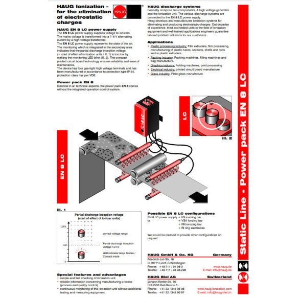 HAUG  EN 8 ionizáló tápegység